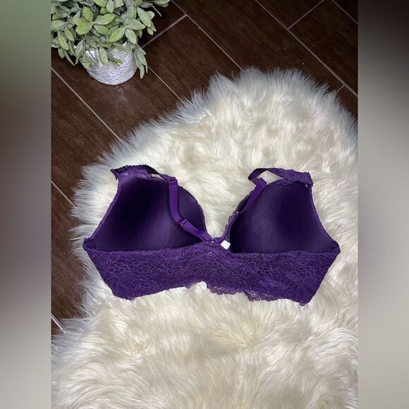 Savage X Fenty romantic corded lace playtime purple push up bra sz 38 DDD - Picture 5 of 6